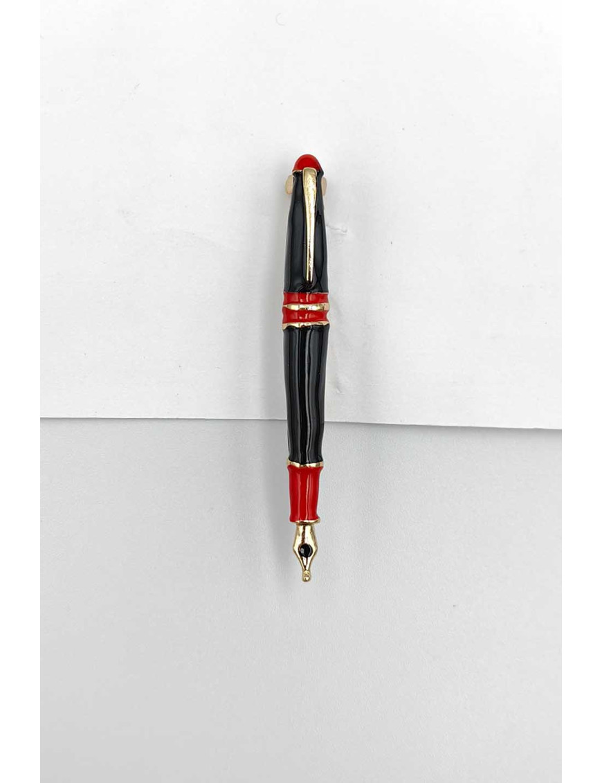 Dolma Kalem Broşu | Yazar Öğretmen Rozeti | Klasik Mine Aksesuar | Edebi Hediye