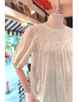 Zarif Dantel İşlemeli Kadın Bluz