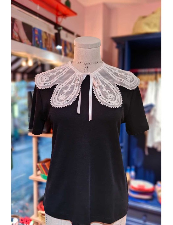 Büyük Boy Broderi Anglaise Takma Yakalık | Statement Fisto Yakalık