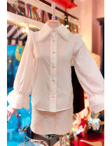 Romantik Dantelli Fırfırlı Yaka Beyaz Bluz - Balon Kollu Şık Kadın Giyim