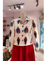 Özel Tasarım İllüstrasyon Desenli Kadın Ceket | [Craft and Boutique]