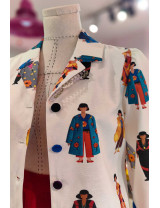 Özel Tasarım İllüstrasyon Desenli Kadın Ceket | [Craft and Boutique]