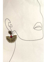 Etnik Yelpaze Tasarım Antik Bronz Küpe | Craft and Boutique Handmade