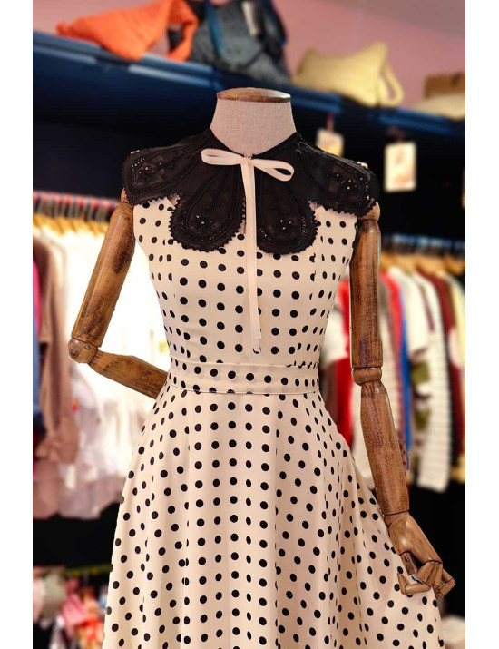 El Yapımı Siyah Dantel Yakalık - Vintage İşlemeli Seyyar Yaka | [craft and boutique]