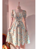 Özel Dikim Çiçekli Romantik Midi Elbise - Craft and Boutique