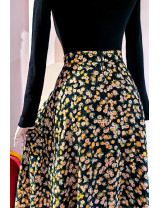 Çiçekli Kloş Midi Etek - Retro Tasarım | Craft and Boutique