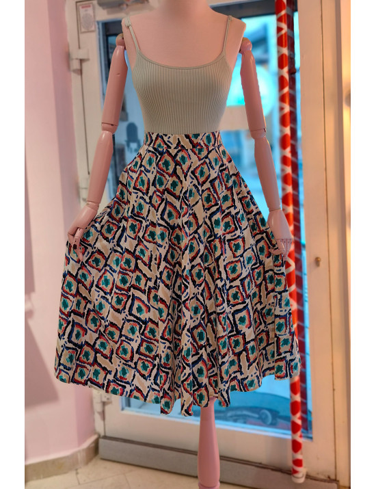 Yüksek Bel Modern Kesim Tasarım Etek