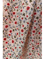 Vatka Detaylı Çıtır Çiçekli Poplin Elbise - Craft and Boutique Handmade