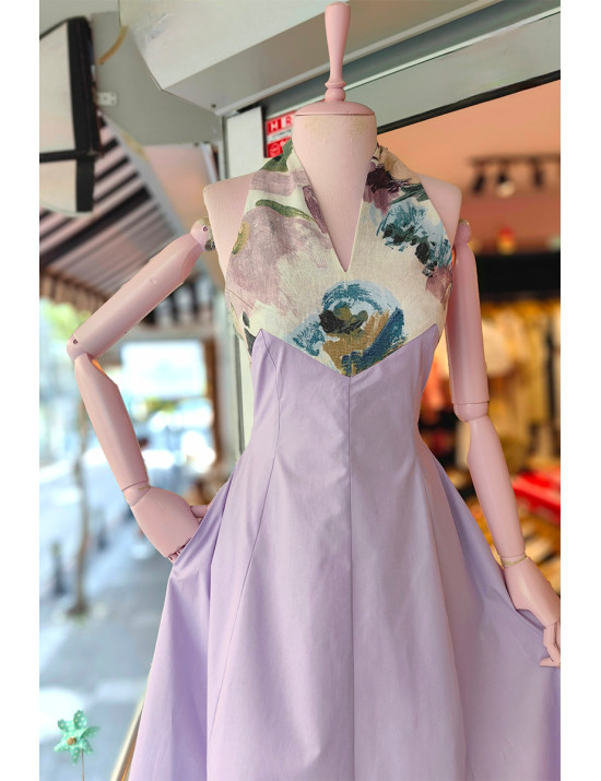 Boyundan Bağlamalı Özel Dikim Tasarım Elbise | Craft and Boutique Handmade