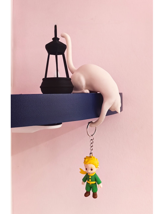 Fenerli Dekoratif Kedi Figürü - 3D Tasarım Anahtarlık Askısı | Modern Dekor - Craft and Boutique Handmade