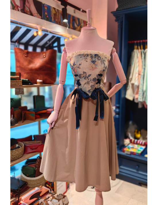 Floral Elegance Çiçek Desenli Korse | Zarif Korse Modelleri - Craft and Boutique Handmade