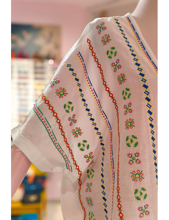 Kadın Beyaz Nakışlı Kimono Modelleri ve Fiyatları | Craft and Boutique Handmade
