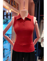 Bordo Polo Yaka Fitilli Triko Bluz | Şık ve Modern Tasarım - Craft and Boutique Handmade