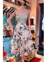 Çiçek Desenli Midi Etek | Yazlık Şık Bayan Etek Modelleri