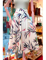 Çiçek Desenli Midi Etek | Yazlık Şık Bayan Etek Modelleri