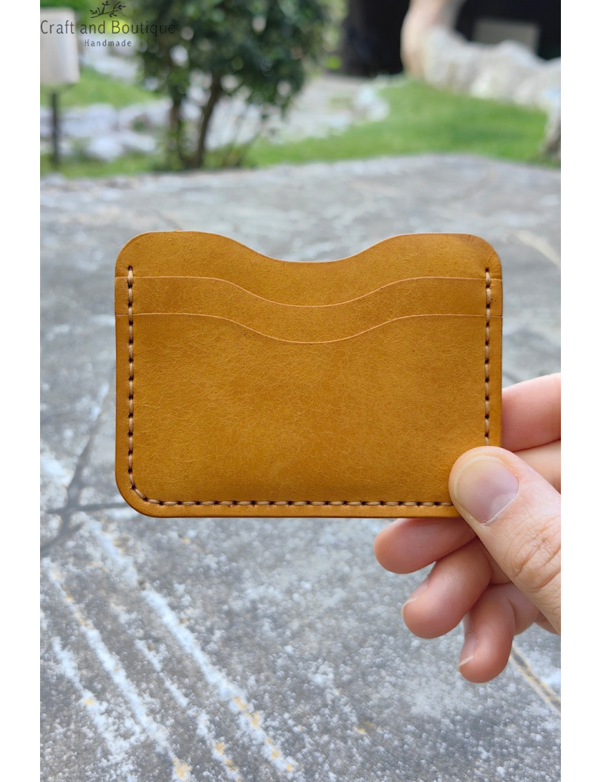 El Yapımı Hakiki Deri Kartlık Cüzdan | Minimal ve Şık Tasarım
