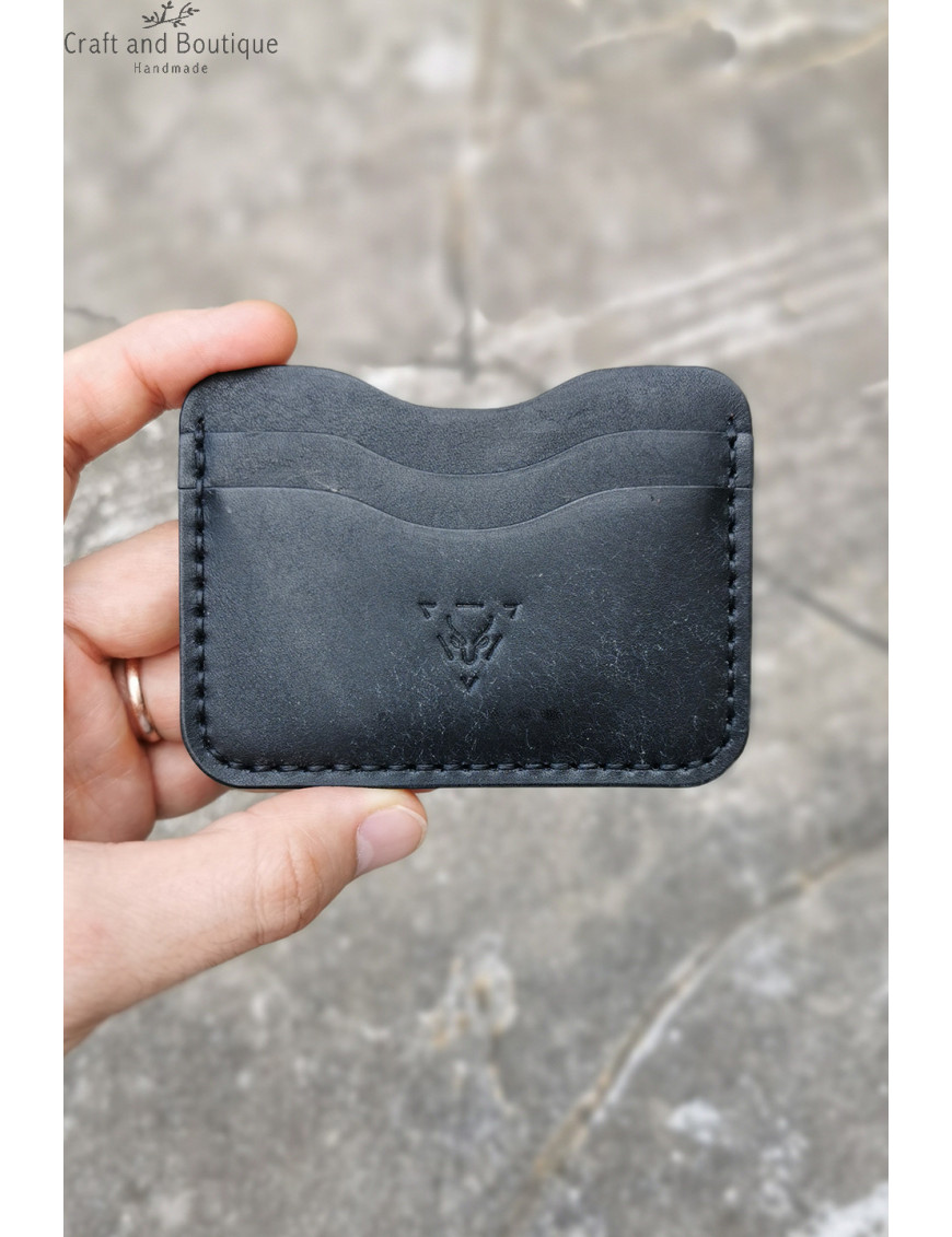 El Yapımı Hakiki Deri Kartlık Cüzdan | Minimal ve Şık Tasarım
