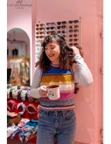 Renkli Çizgili Örgü Süveter | El Yapımı Vintage Süveter Modelleri