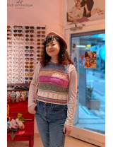 Renkli Çizgili Örgü Süveter | El Yapımı Vintage Süveter Modelleri