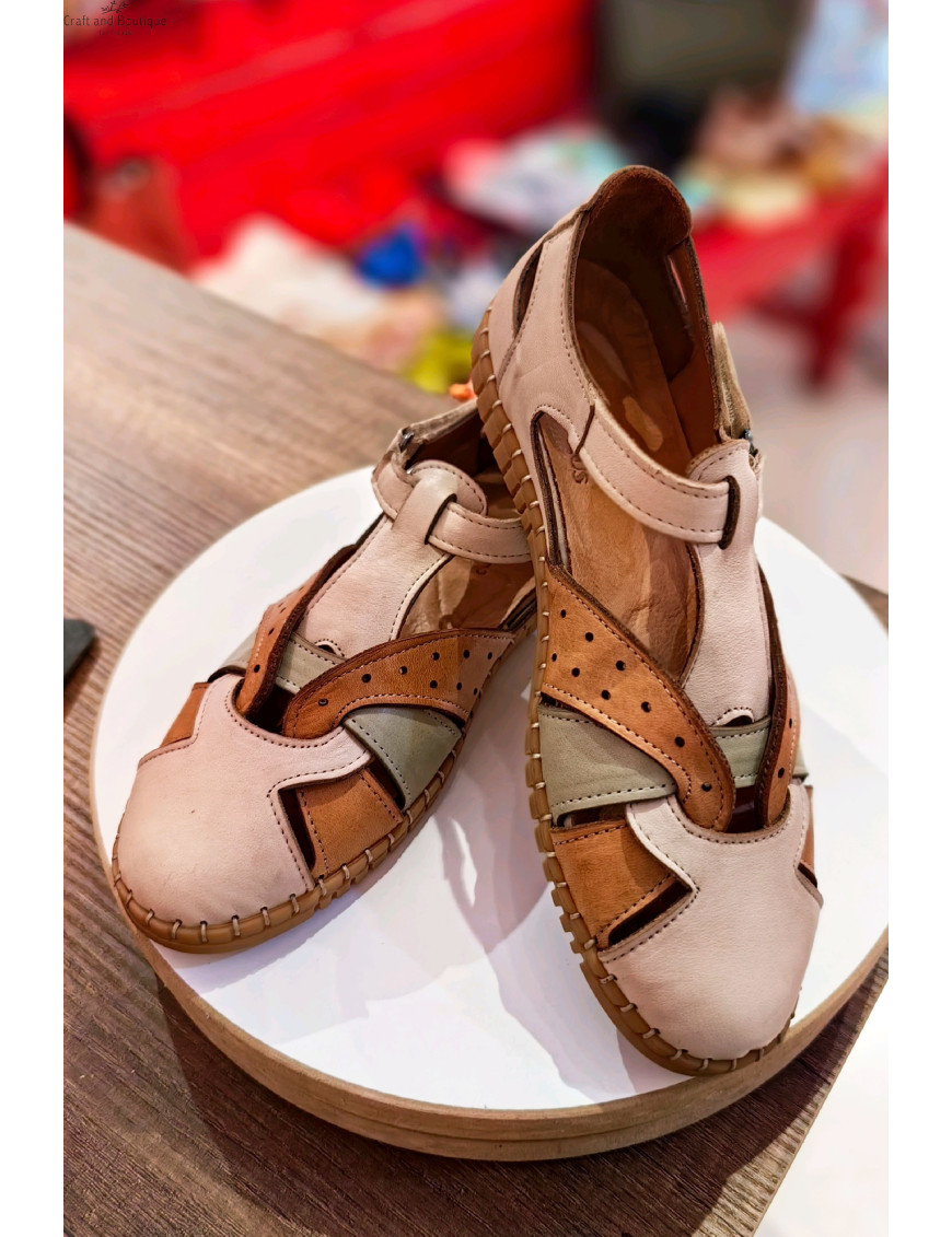 Hakiki Deri Sandalet | El Yapımı Konforlu Yazlık Ayakkabı