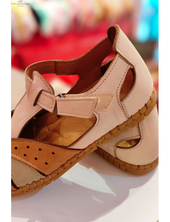 Hakiki Deri Sandalet | El Yapımı Konforlu Yazlık Ayakkabı