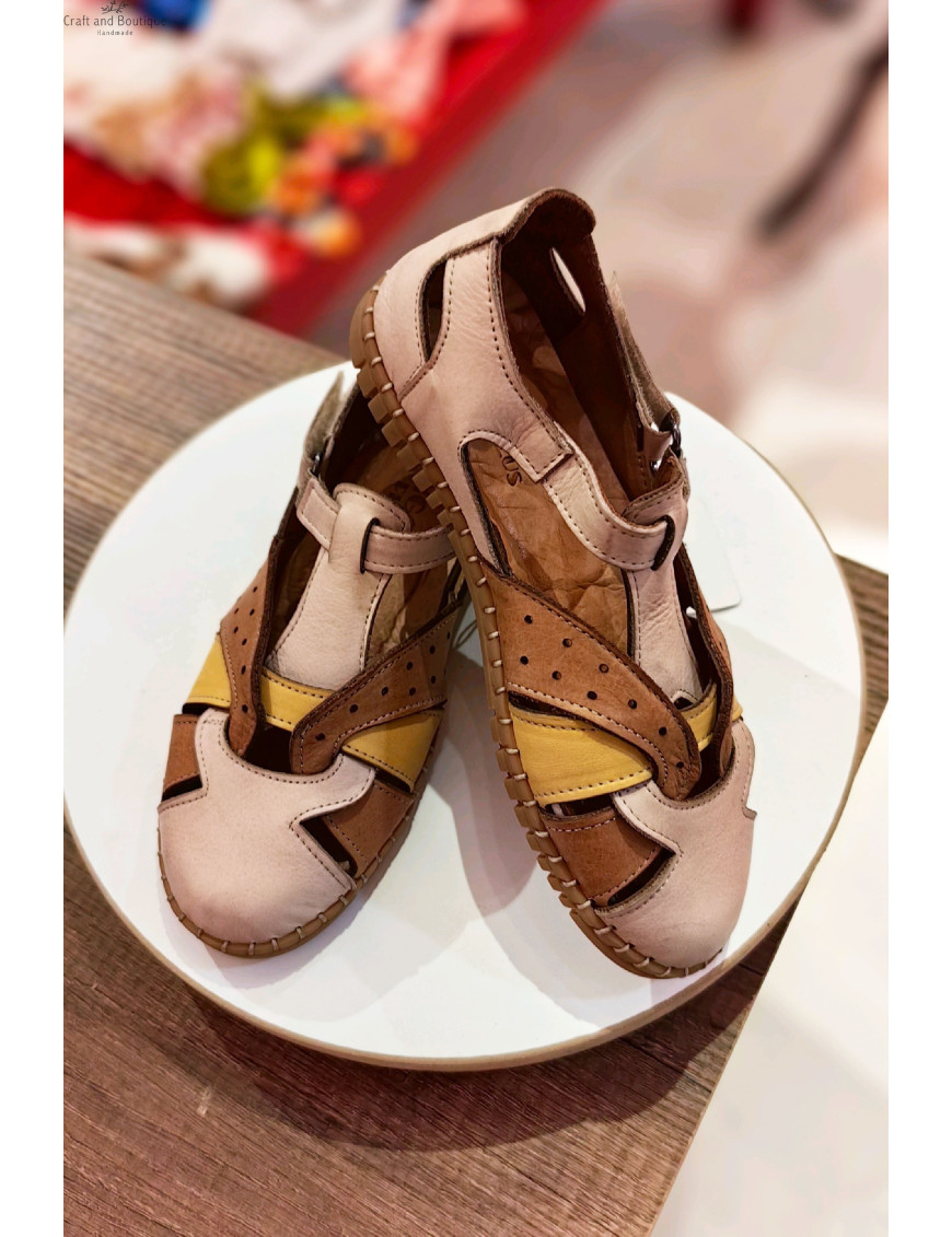 Hakiki Deri Sandalet | El Yapımı Konforlu Yazlık Ayakkabı