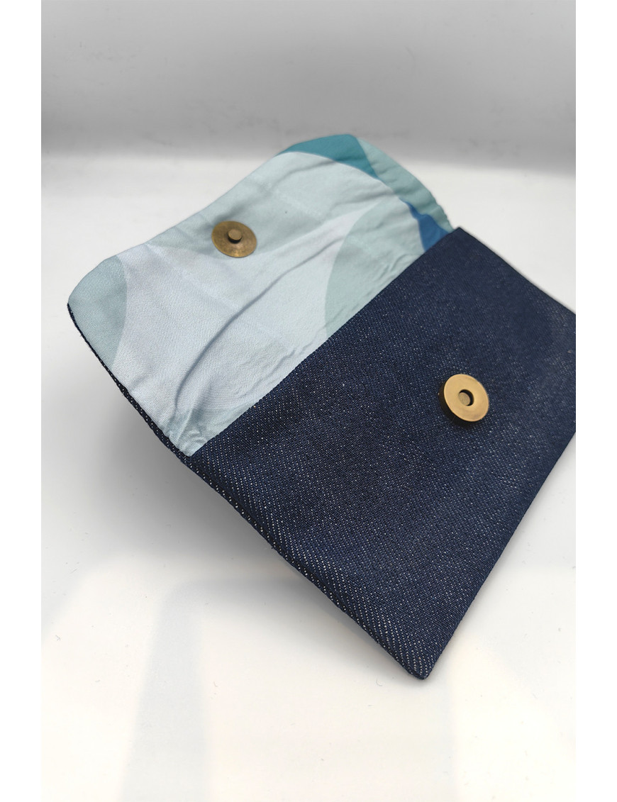 El Yapımı Denim Cüzdan | Nakışlı Kot Kartlık