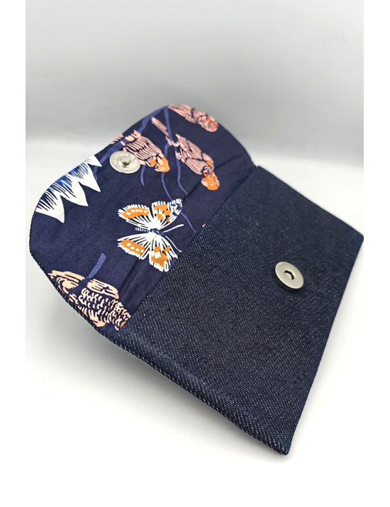 El Yapımı Denim Cüzdan | Nakışlı Kot Kartlık