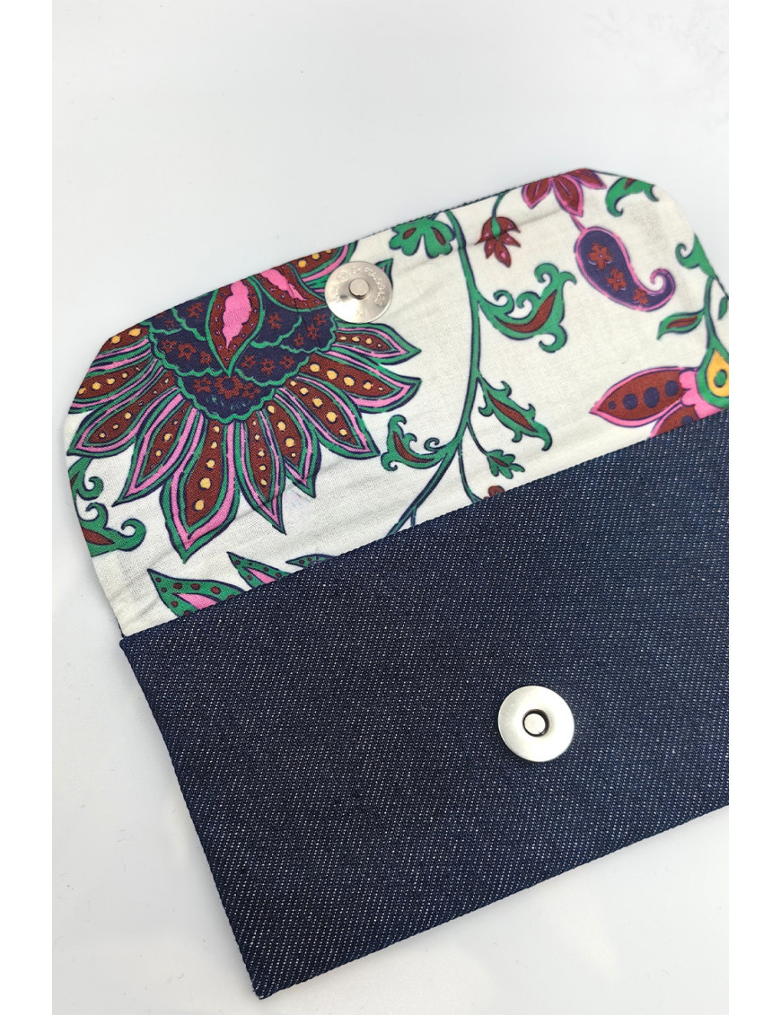 El Yapımı Denim Cüzdan | Nakışlı Kot Kartlık