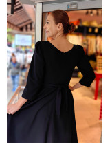 Siyah Düğme Detaylı Midi Elbise | Zarif ve Şık Kadın Elbise Modelleri