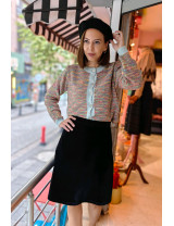 Mint Yeşili Detaylı Ebruli Hırka | Pastel Triko Düğmeli Kardigan | [Craft and Boutique]