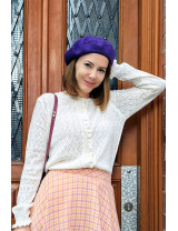 Mor Ressam Bere | Kaşe Kadın Bere Modelleri | Craft & Boutique