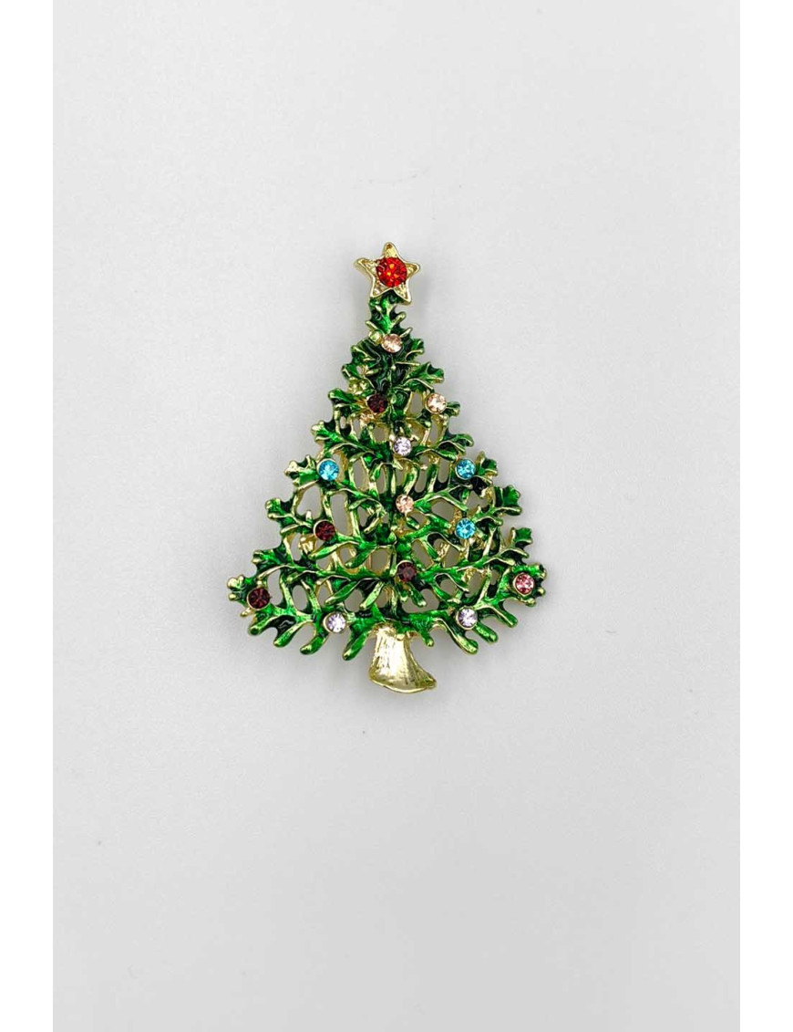 Kristal Yılbaşı Ağacı Broş | Noel Temalı Takı ve Aksesuar| [Craft and Boutique]